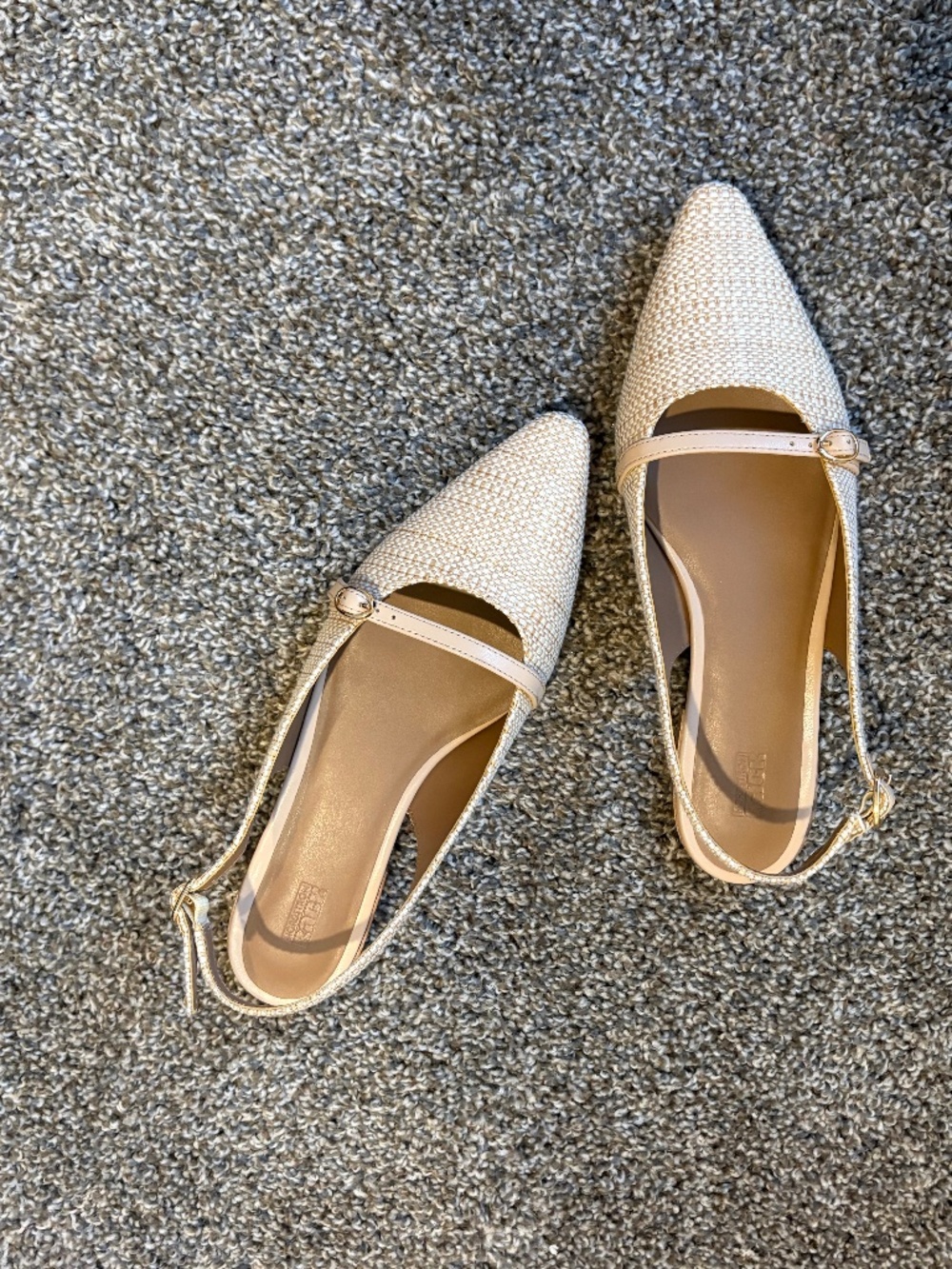 NORDSTROM RACK Lauri Slingback Flats Beige- Size 8